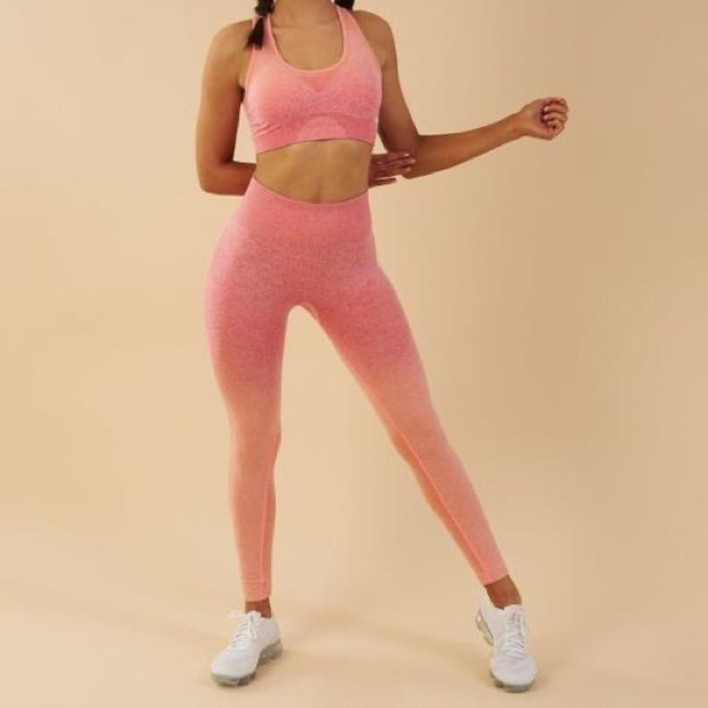 Gymshark OG Peach Coral ombré leggings
